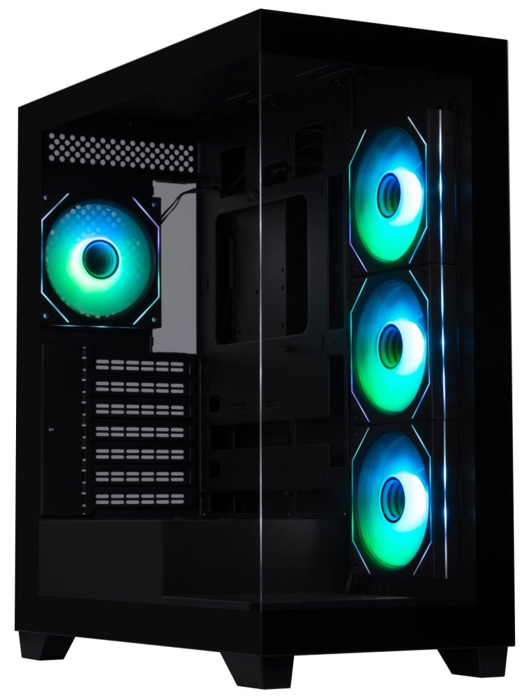 BitFenix skříň CETO / ATX / 4x 120mm ARGB fan / 2x USB 3.0 / USB-C / tvrzené sklo / černá BFC-CET-500-KKGSK-4A