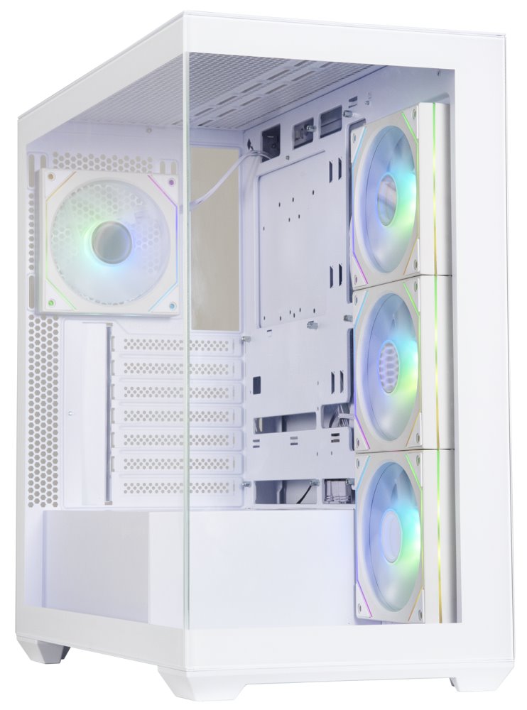 BitFenix skříň CETO Cube / 4x 120mm ARGB fan / 2x USB 3.0 / USB-C / tvrzené sklo / bílá BFC-CET-300-KKGSK-4A