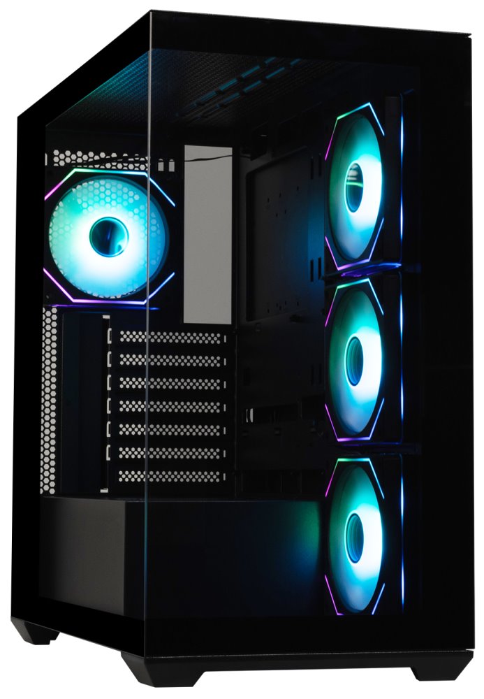 BitFenix skříň CETO Cube / 4x 120mm ARGB fan / 2x USB 3.0 / USB-C / tvrzené sklo / černá BFC-CET-300-KKGSK-4A