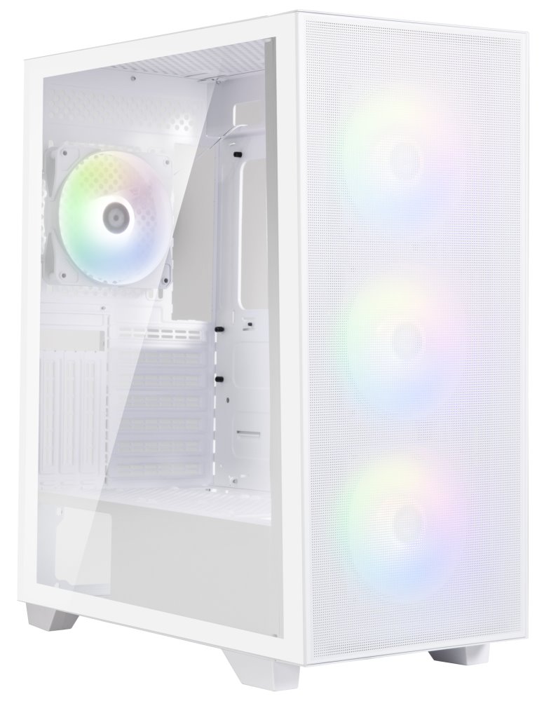 BitFenix skříň Flow FRGB/ ATX / 4x120mm FRGB fan / 2xUSB 3.0 / tvrzené sklo / bílá BFC-FLO-300-WWGSW-4F