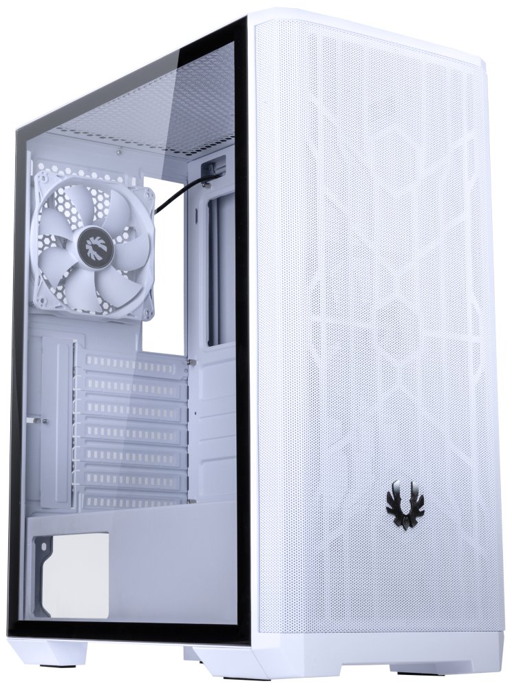 BitFenix skříň Mesh SE TG / ATX / 120 mm fan / 2xUSB 3.0 / mesh panel / tvrzené sklo / černá BFC-NSE-300-WWGKW-RP