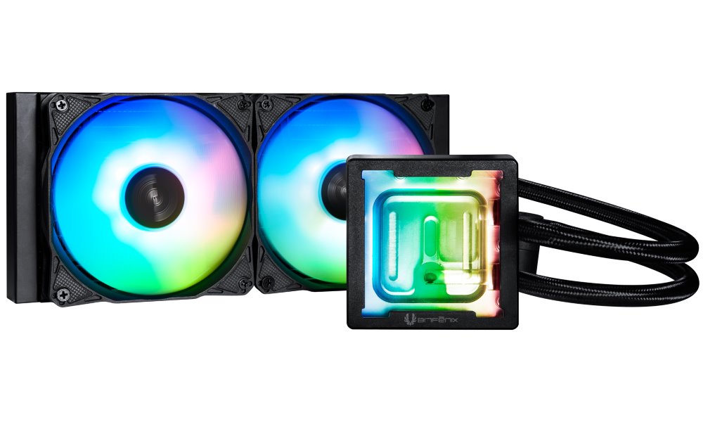 Bitfenix vodní chladič na CPU 240 mm Black / tenký - 27mm / ARGB / 4-pin / AMD i Intel BFW-AIO-240-BB27A-RP