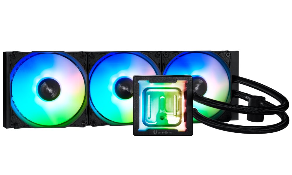 Bitfenix vodní chladič na CPU 360 mm Black / tenký - 32mm / ARGB / 4-pin / AMD i Intel BFW-AIO-360-BB27A-RP