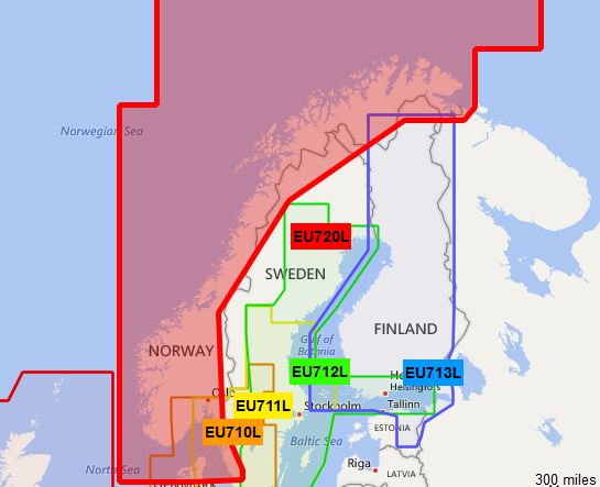 BlueChart G2 - HXEU720L / Nórsko / LARGE 753759160869