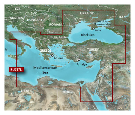 BlueChart G2 Vision J. Stredozemné a Čierne - Karta VEU717L / LARGE 753759985165