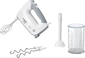 BOSCH_450 W, 5 rýchlostí + turbo, mix. nádoba, biela/sivá MFQ36440