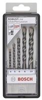 BOSCH Sada vrtákov do betónu Robust Line Silver Percussion 5-dielna 2607010524