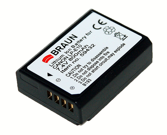Braun akumulátor CANON LP-E10, 800mAh 59432