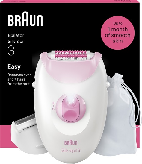 Braun Silk·épil 3 3-033, Růžová 8700216962940