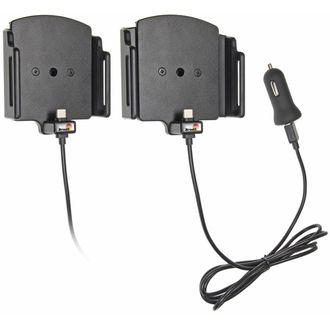 Brodit držák do auta nastavitelný s USB-C a nabíjením z cig. zapalovače/USB š.75-89 mm, tl. 6-10 PBR-521843