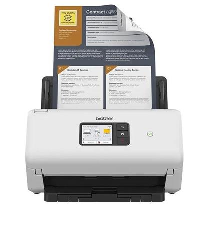 Brother ADS-4500W rychlý oboustranný skener dokumentů A4, 35 stran, dotykový displej, LAN, Wi-Fi ADS4500WTF1