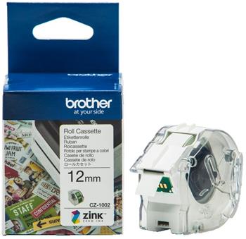 Brother - CZ1002 papírová páska (plnobarevná, bez inkoustová, šíře 12 mm), délka 5m
