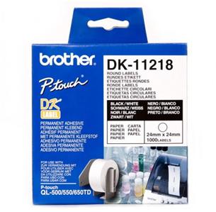 BROTHER DK11218 ROUND PAPER 1" LABEL 24MM X 24MM X 1000