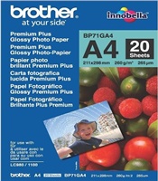 Brother Glossy Photo Paper, foto papier, lesklý, biely, A4, 260 g/m2, 20 ks, BP71GA4, atramentový