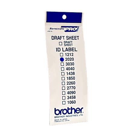 Brother ID-2020, štítek razítka s průhlednou krytkou, 12ks (20x20 mm) ID2020