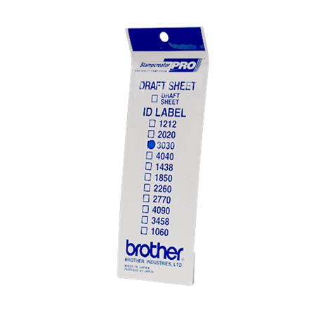 Brother ID-3030, štítek razítka s průhlednou krytkou, 12ks (30x30 mm) ID3030