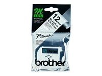 Brother M-K231SBZ - Černá na bílé - Role (1,2 cm x 4 m) 1 role blistr - nelaminovaná páska - pro P- MK231SBZ