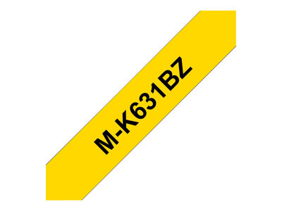Brother M-K631BZ - Černá na žluté - Role (0,9 cm x 8 m) 1 role nelaminovaná páska - pro P-Touch PT- MK631BZ