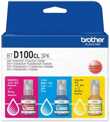Brother originál ink BTD100CLVAL, CMY, 3x5000str.