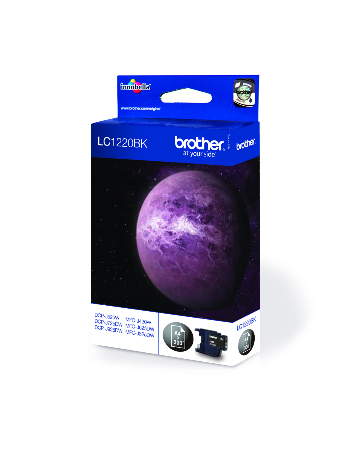 Brother originál ink LC-1220BK, black, 300str., Brother DCP-J925 DW LC1220BK