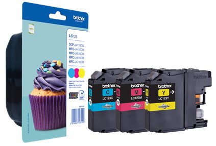 Brother originál ink LC-123RBWBP, cyan/magenta/yellow, 3*600str., Brother MFC-J4510 DW LC123RBWBP