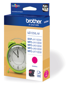 Brother originál ink LC-125XLM, magenta, 1200str., Brother MFC-J4510 DW LC125XLM