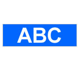 Brother originál páska do tlačiarne štítkov, Brother, TZE-555, biely tlač/modrý podklad, laminovaná TZE555