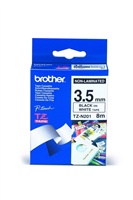Brother originál páska do tlačiarne štítkov, Brother, TZE-N201, čierny tlač/biely podklad, nelamino TZEN201