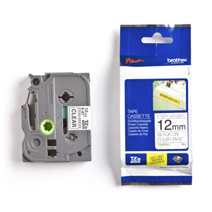 Brother originál páska do tlačiarne štítkov, Brother, TZE-S131, čierny tlač/priesvitný podklad, lam TZES131