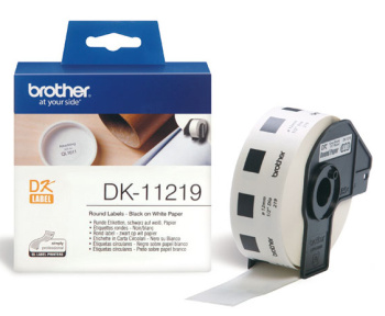 Brother papierové štítky 12mm, biela, 1200 ks, DK11219, pre tlačiarne rady QL