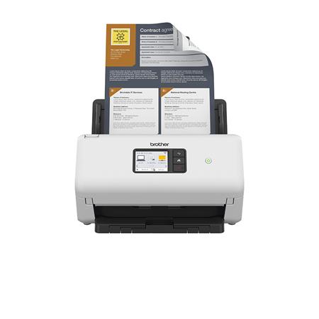 BROTHER skener ADS-4550W DUALSKEN A4 35ppm/70dual 600x600 60ADF USB LAN WIFI - display 7.1cm ADS4550WTC1