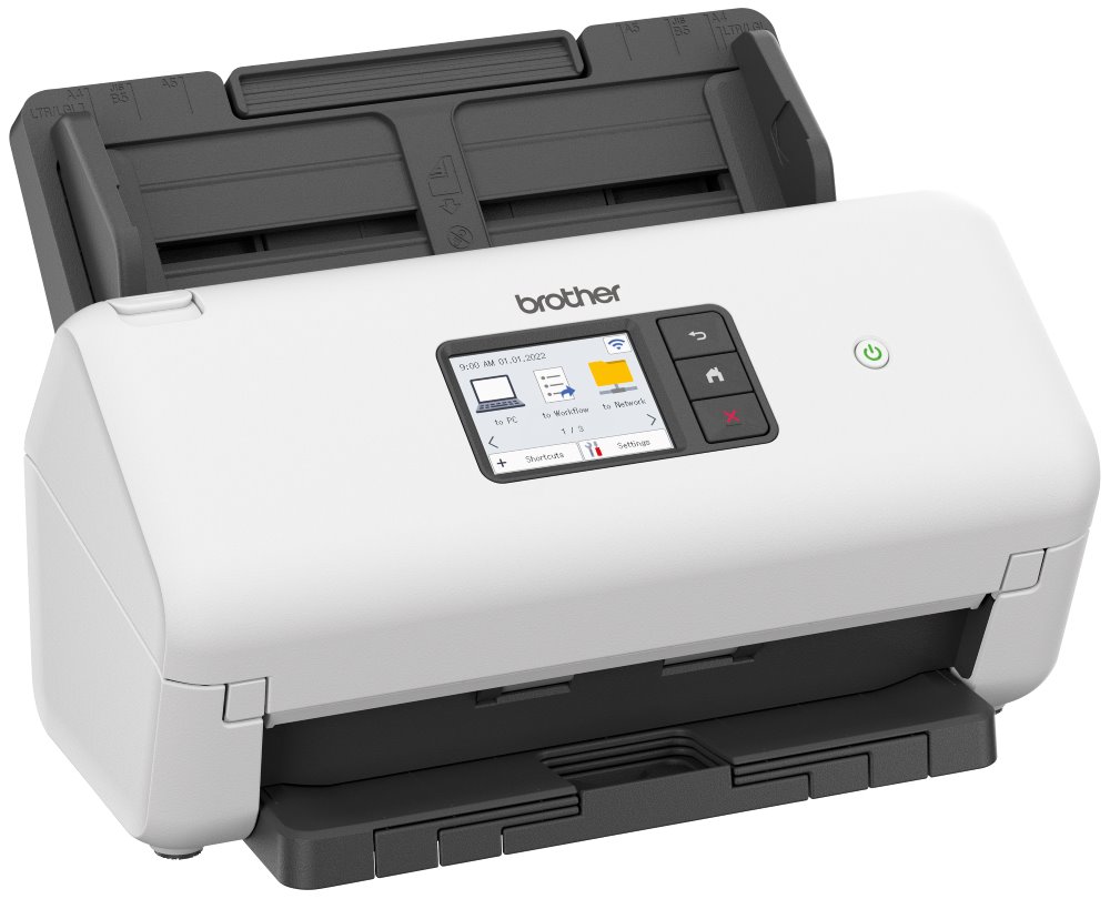 BROTHER stolní skener dokumentů Brother ADS-4500W / oboustranný / A4 / 35 stran / dotykový displej / LAN / W ADS4500WTF1