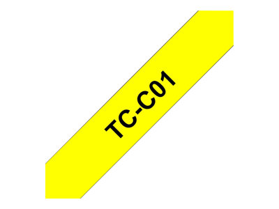 Brother TCC01 - 12 mm x 6.7 m - černá na fluorescentním žlutém podkladu - lamino páska - pro P-Touc
