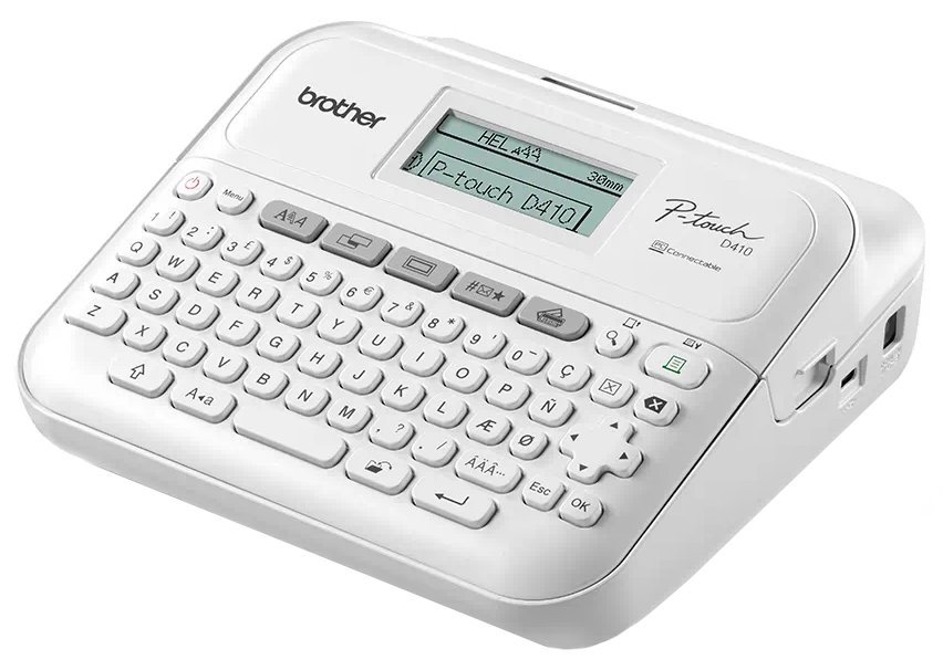 BROTHER tiskárna samolepících štítků Brother PT-D410VP / 18mm / USB / bat. provoz / kufr PTD410VPYJ1