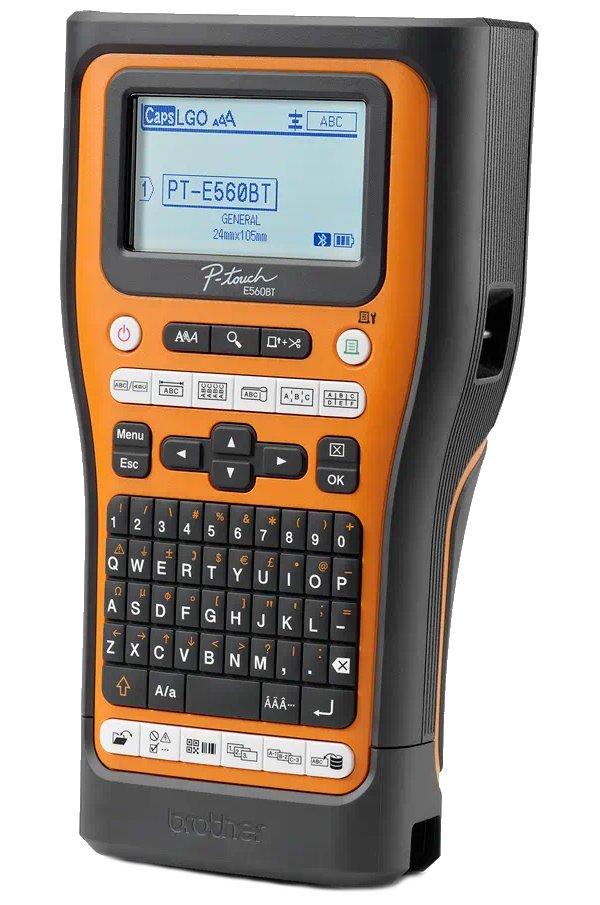 BROTHER tiskárna samolepicích štítků Brother PT-E560BTVP / 24mm / USB / BT / bat. provoz / kufr PTE560BTVPQL1