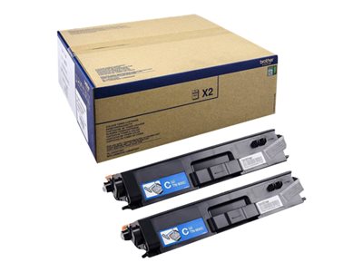 Brother TN-900C - 2-balení - azurová - originál - kazeta s barvivem - pro Brother HL-L9200CDWT, HL- TN900CTWIN