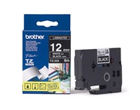 BROTHER TZ344, 18mm, gold on black tape