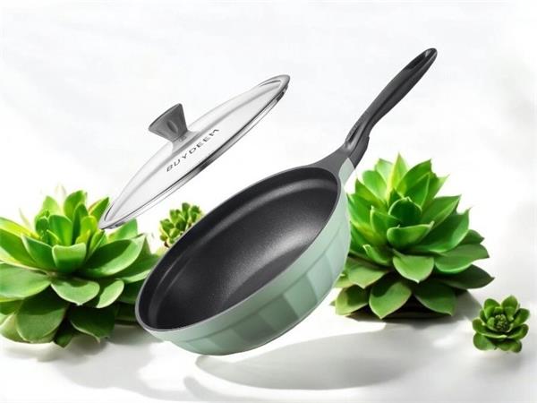 BUYDEEM Hliníková nepriľnavá panvica 30 cm, model CP102, farba útulná zelená CP102-CG