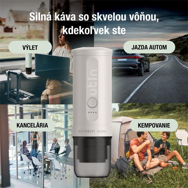 BUYDEEM OTEM-01-CG prenosný nano espresso kávovar, biely OTEM-01-OW