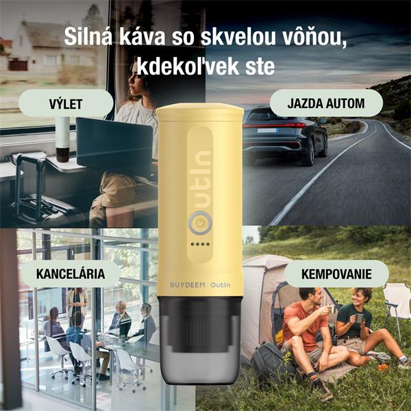 BUYDEEM OTEM-01-CG prenosný nano espresso kávovar, žltý OTEM-01-MY