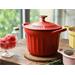 BUYDEEM Smaltovaný liatinový hrniec 1,8L, 18 cm, model CP541, farba koi červená CP541-KR