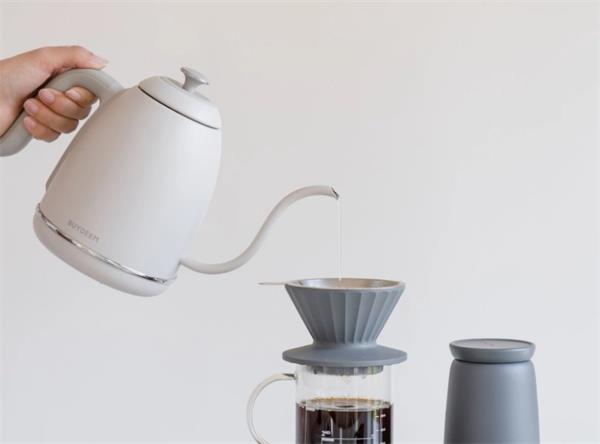 BUYDEEM Varná kanvica s husím krkom na kávu, model K821, farba ovsená biela K821-OW/EU