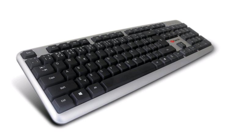 C-TECH CZ/SK KB-102 USB slim silver KB-102-U-SL