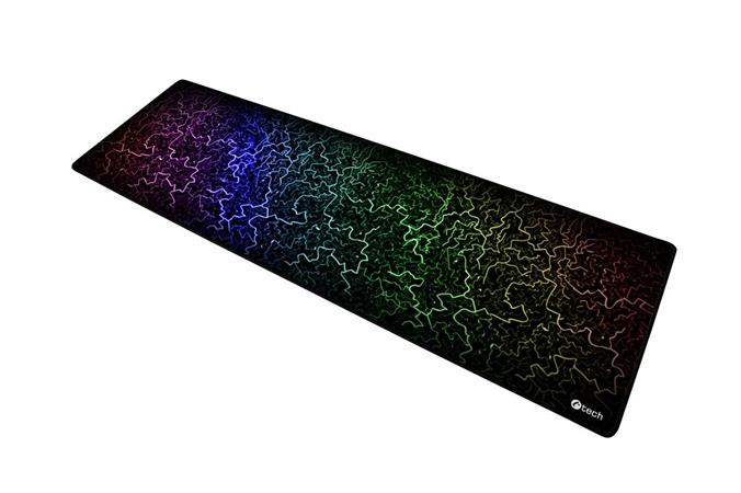 C-TECH Herní podložka pod myš ANTHEA ARC, barevná, pro gaming, 900x270x4mm, obšité okraje GMP-01XL ARC