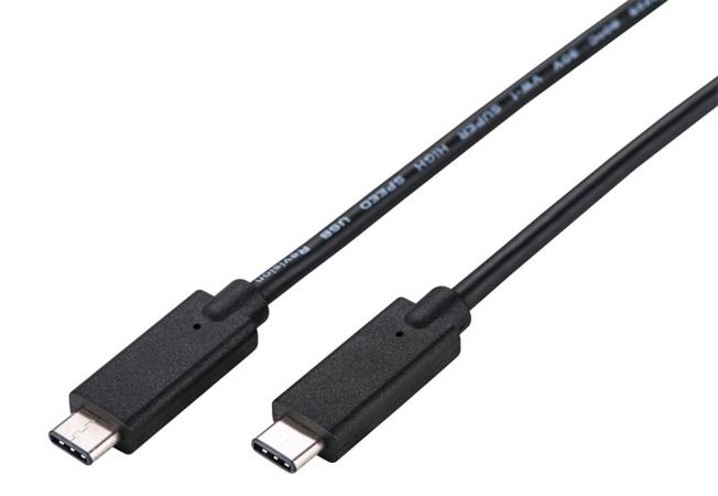 C-TECH Kabel USB 3.2, Type-C (CM/CM), PD 100W, 20Gbps, 1m, černý KABCT1CD0