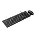 C-TECH KBM-108, drátový combo set s myší, multimediální,nízkoprofilové klávesy, USB, CZ/SK KBM-108-BL
