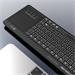 C-TECH klávesnice WLTK-03, Dual mode, BT5.0 + 2,4GHzb, bezdrátová s touchpadem, LED podsvětlení, černá