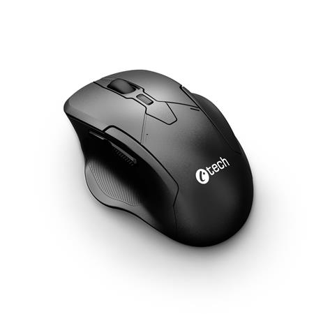 C-TECH myš WLM-17 Dual mode, bezdrátová, BT5.0 + 2,4GHz, 1600DPI, 6 tlačítek, USB nano receiver, černá WLM-17BK