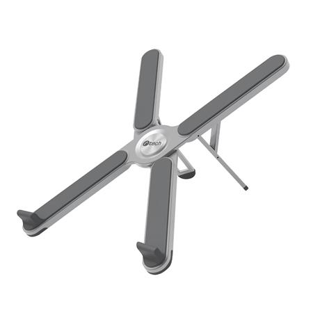 C-TECH Stojan na notebook Quallis NTS-100, do 15.6", stavitelný, skládací, hliníkový