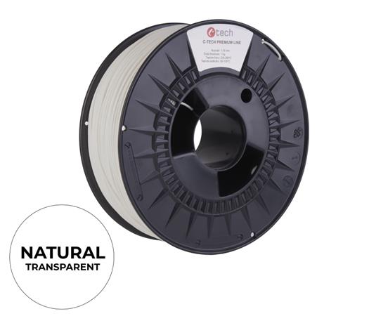 C-TECH tisková struna PREMIUM LINE ( filament ) , ABS, natural, 1,75mm, 1kg 3DF-P-ABS1.75-NAT
